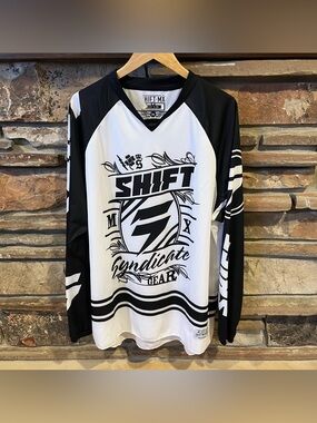 Shift Syndicate Motocross Black & White Long-Sleeve Jersey